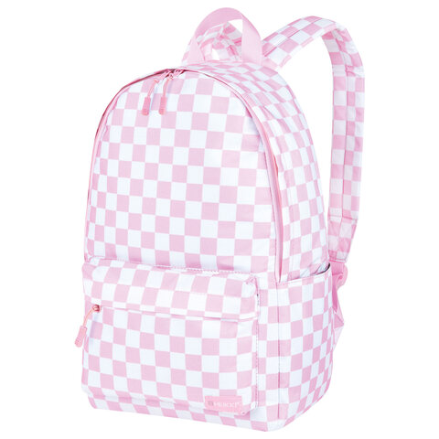Рюкзак HEIKKI POSITIVE (ХЕЙКИ) универсальный, карман-антивор, "Pastel Chess", 42х28х14 см, 273856