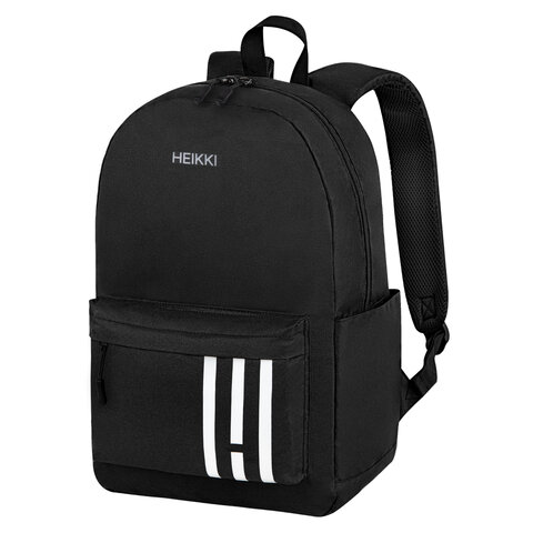 Рюкзак HEIKKI ENERGETIC (ХЕЙКИ) универсальный, эргономичный, "Strips", черный, 43х30х16 см, 273860