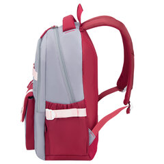 Рюкзак HEIKKI GOODLY (ХЕЙКИ) универсальный, 2 отделения, отделение для ноутбука, серый/<wbr/>красный, 46&times;33&times;18 см, 273869