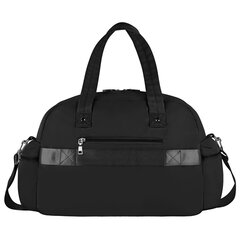 Сумка дорожная HEIKKI HANDY (ХЕЙКИ), карман на молнии, багажная лента, черная, 43&times;16&times;30 см, 273873