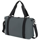 Сумка спортивная HEIKKI QUICK MOVE (ХЕЙКИ), карман на молнии, багажная лента, серая, 41х32х15 см, 273879