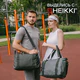 Сумка спортивная HEIKKI QUICK MOVE (ХЕЙКИ), карман на молнии, багажная лента, серая, 41х32х15 см, 273879
