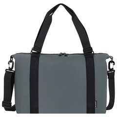 Сумка спортивная HEIKKI QUICK MOVE (ХЕЙКИ), карман на молнии, багажная лента, серая, 41&times;32&times;15 см, 273879