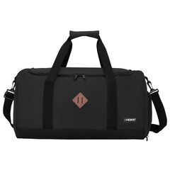 Сумка спортивная HEIKKI MOVE RENOWNED (ХЕЙКИ), отделение для обуви, черная, 28&times;51&times;26 см, 273909