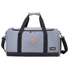 Сумка спортивная HEIKKI MOVE RENOWNED (ХЕЙКИ), отделение для обуви, серая, 28&times;51&times;26 см, 273910