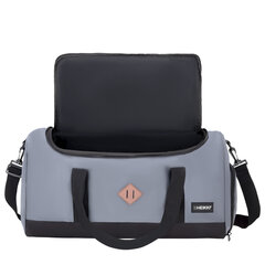 Сумка спортивная HEIKKI MOVE RENOWNED (ХЕЙКИ), отделение для обуви, серая, 28&times;51&times;26 см, 273910