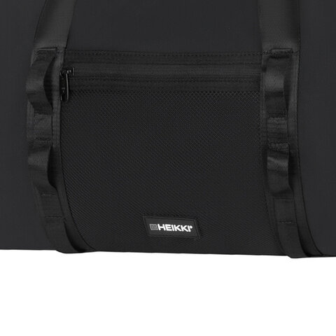 Сумка спортивная HEIKKI WORKOUT (ХЕЙКИ), карман на молнии, черная, 28x51x25 см, 273916