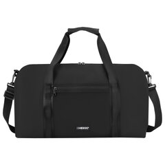 Сумка спортивная HEIKKI WORKOUT (ХЕЙКИ), карман на молнии, черная, 28&times;51&times;25 см, 273916