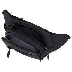 Сумка на пояс HEIKKI PROMPT (ХЕЙКИ), 2 отделения, регулируемый ремень, светоотражающие элементы, черная, 35&times;14&times;4см, 273922