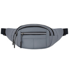 Сумка на пояс HEIKKI PROMPT (ХЕЙКИ), 2 отделения, регулируемый ремень, светоотражающие элементы, серая, 35&times;14&times;4см, 273925