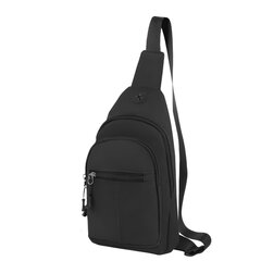 Рюкзак однолямочный HEIKKI PROMPT (ХЕЙКИ), 2 отделения, черный, 30&times;16&times;6 см, 273926