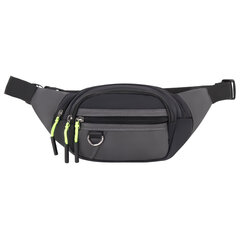 Сумка на пояс HEIKKI PROMPT (ХЕЙКИ), 2 отделения, регулируемый ремень, карман-антивор, черная, 37&times;14&times;5 см, 273928