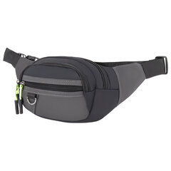 Сумка на пояс HEIKKI PROMPT (ХЕЙКИ), 2 отделения, регулируемый ремень, карман-антивор, черная, 37х14х5 см, 273928