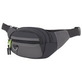 Сумка на пояс HEIKKI PROMPT (ХЕЙКИ), 2 отделения, регулируемый ремень, карман-антивор, черная, 37х14х5 см, 273928