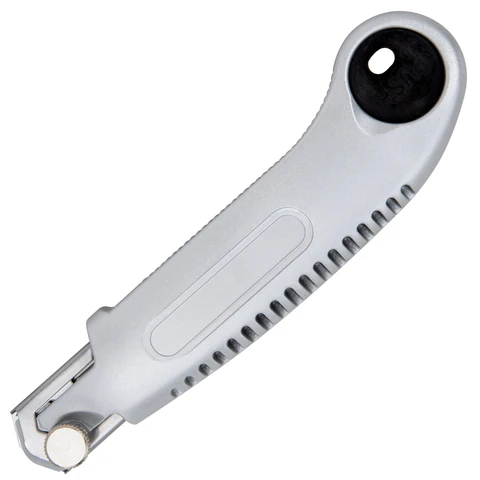 Нож канцелярский 18 мм, 5 лезвий в комплекте, автофиксатор, металлический цвет, STAFF, 273930 - фото 2