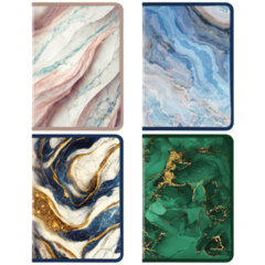 Папка на молнии для документов и тетрадей пластиковая BRAUBERG &laquo;Мрамор&raquo;, А4, 330&times;230 мм, 0,5 мм, ассорти, 273932