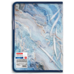 Папка на молнии для документов и тетрадей пластиковая BRAUBERG &laquo;Мрамор&raquo;, А4, 330&times;230 мм, 0,5 мм, ассорти, 273932