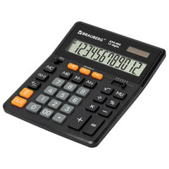 Калькулятор настольный BRAUBERG AAA-888 (202&times;159 мм), 12 разрядов, ЧЕРНЫЙ, двойное питание, 273981