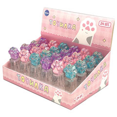 Точилка фигурная &laquo;Лапка&raquo;, стеклянная серия, пластиковая, корпус ассорти, дисплей, CNT, 75067