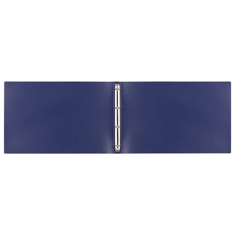 Папка на 4 кольцах БОЛЬШОГО ФОРМАТА А3, ГОРИЗОНТАЛЬНАЯ, 30 мм, до 250 листов, синяя, 0,8 мм, STAFF, 273998 - фото 3