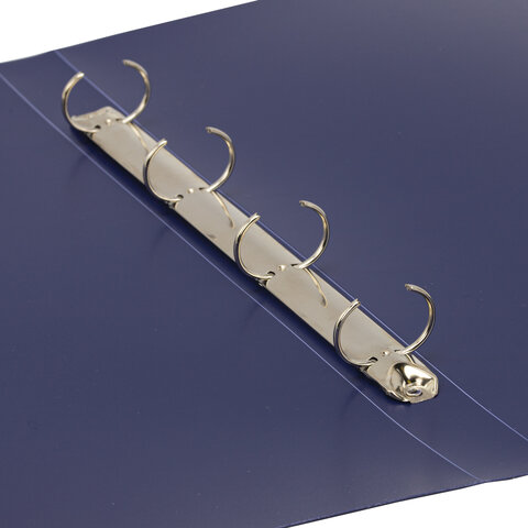 Папка на 4 кольцах БОЛЬШОГО ФОРМАТА А3, ВЕРТИКАЛЬНАЯ, 30 мм, до 250 листов, синяя, 0,8 мм, STAFF, 273999 - фото 6