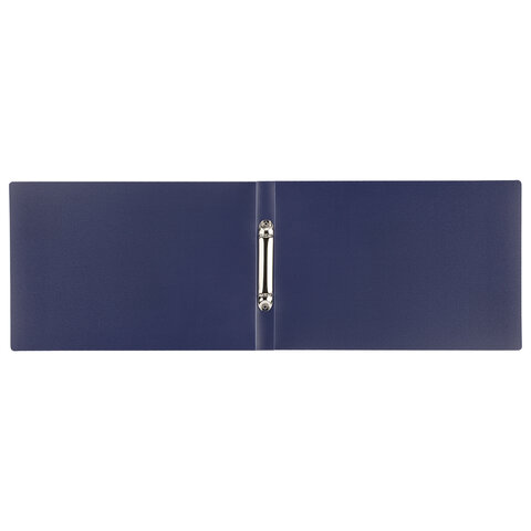 Папка на 2 кольцах ГОРИЗОНТАЛЬНАЯ, А4, 25 мм, до 170 листов, синяя, 0,5 мм, STAFF, 274001 - фото 3