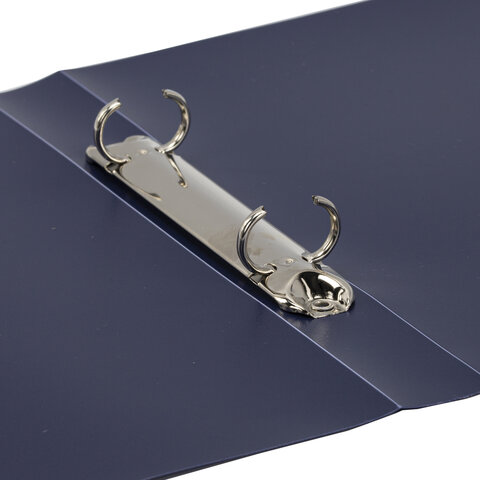 Папка на 2 кольцах ГОРИЗОНТАЛЬНАЯ, А4, 25 мм, до 170 листов, синяя, 0,5 мм, STAFF, 274001 - фото 6