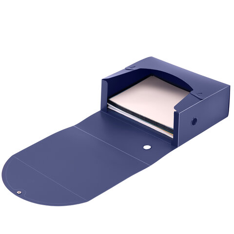 Короб архивный 330х245х120 мм, пластик, разборный, до 1200 листов, синий, 0,9 мм, STAFF, 274002 - фото 9