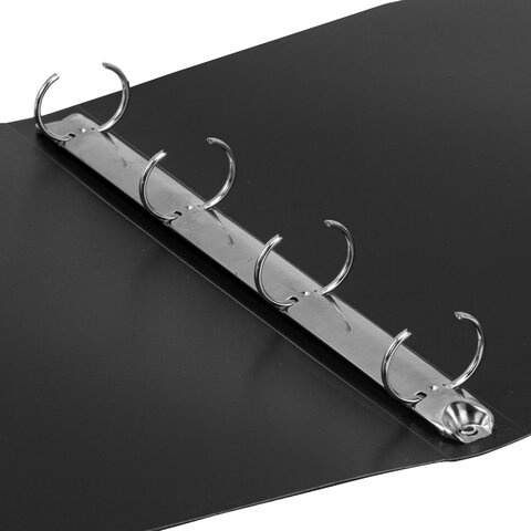 Папка на 4 кольцах БОЛЬШОГО ФОРМАТА А3, ГОРИЗОНТАЛЬНАЯ, 30 мм, до 250 листов, черная, 0,8 мм, STAFF, 274003 - фото 7