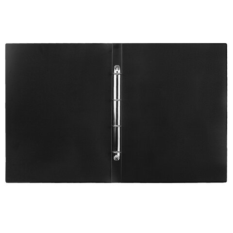 Папка на 4 кольцах БОЛЬШОГО ФОРМАТА А3, ВЕРТИКАЛЬНАЯ, 30 мм, до 250 листов, черная, 0,8 мм, STAFF, 274004 - фото 3