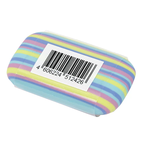 Ластик BRAUBERG "PASTEL STRIPES", 45х24х10 мм, пастельные цвета ассорти, 274014 - фото 6