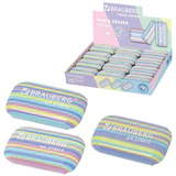Ластик BRAUBERG "PASTEL STRIPES", 45х24х10 мм, пастельные цвета ассорти, 274014