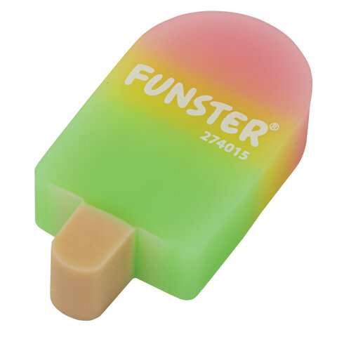 Ластик фигурный FUNSTER (ФАНСТЕР) "АЙСКРИМ", 55х29х12 мм, цвета ассорти, экологичный ПВХ, пакет, 274015 - фото 4