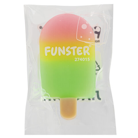 Ластик фигурный FUNSTER (ФАНСТЕР) "АЙСКРИМ", 55х29х12 мм, цвета ассорти, экологичный ПВХ, пакет, 274015 - фото 9