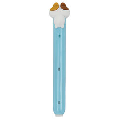 Ластик выдвижной с топпером + 1 сменный ластик, FUNSTER (ФАНСТЕР) &laquo;КОТЁНОК&raquo;, 125&times;12&times;12 мм, белый, голубой держатель, блистер, 274021