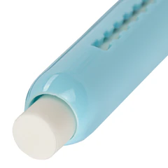 Ластик выдвижной с топпером + 1 сменный ластик, FUNSTER (ФАНСТЕР) &laquo;КОТЁНОК&raquo;, 125&times;12&times;12 мм, белый, голубой держатель, блистер, 274021