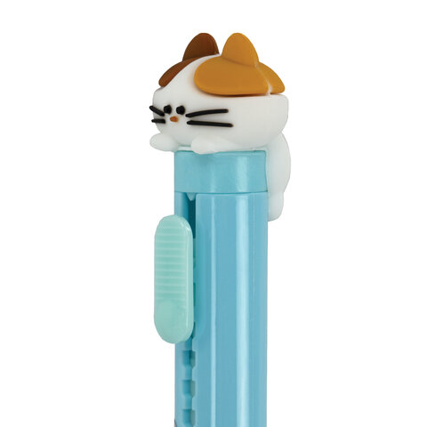 Ластик выдвижной с топпером + 1 сменный ластик, FUNSTER (ФАНСТЕР) "КОТЁНОК", 125х12х12 мм, белый, голубой держатель, блистер, 274021 - фото 5