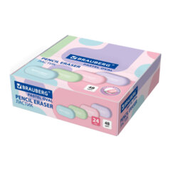 Ластик BRAUBERG &laquo;PASTEL OVAL&raquo;, 50&times;23&times;10 мм, цвета ассорти, овальный, 274023