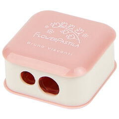 Точилка BRUNO VISCONTI &laquo;FLOWER PASTILA&raquo;, с контейнером, 2 отверстия, пластиковая, ассорти, 35-0072