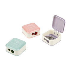 Точилка BRUNO VISCONTI &laquo;FLOWER PASTILA&raquo;, с контейнером, 2 отверстия, пластиковая, ассорти, 35-0072