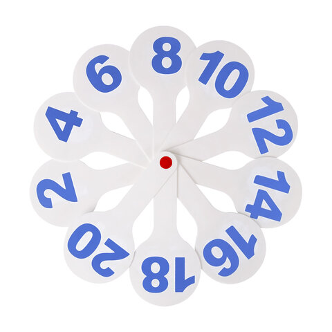 Веер-касса (цифры от 1 до 20), ОБЛЕГЧЕННАЯ, гибкая, ЮНЛАНДИЯ, 274052