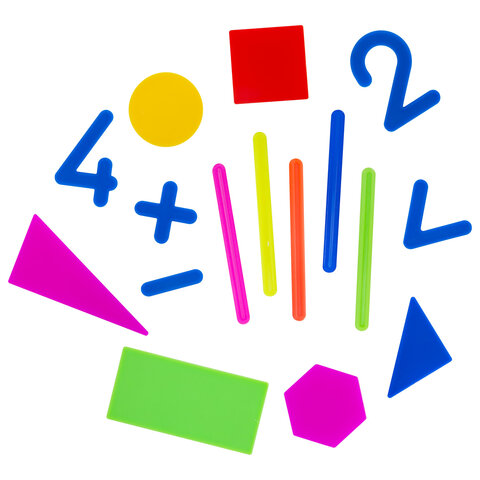 Набор счетных материалов мозаика, пенал, 132 элемента, ЮНЛАНДИЯ, 274055