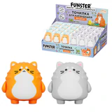 Точилка фигурная FUNSTER (ФАНСТЕР) "Пухлый кот", 1 отверстие, ассорти, в дисплее, 274056