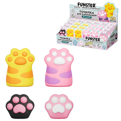 Точилка фигурная FUNSTER (ФАНСТЕР) "Лапка 1", 1 отверстие, ассорти, 274058