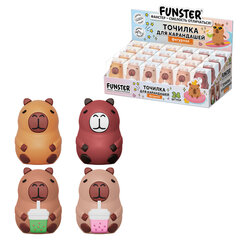 Точилка фигурная FUNSTER (ФАНСТЕР) &laquo;Капибара&raquo;, 1 отверстие, ассорти, в дисплее, 274059