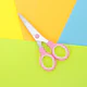 Ножницы BRAUBERG KIDS 130 мм, ручки розовые, закругленные лезвия с линейкой, 274063