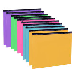 Папка-конверт на молнии МАЛОГО ФОРМАТА (180&times;250 мм), А5, цвет ассорти/<wbr/>прозрачная, 0,15 мм, STAFF, 274077