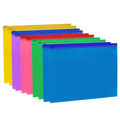 Папка-конверт на молнии А4 (230&times;333 мм), ПВХ, цвет ассорти с блестками, 0,15 мм, STAFF, 274079