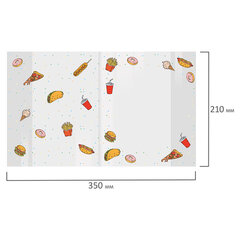 Обложки &laquo;FOOD&raquo; для тетрадей и дневников, КОМПЛЕКТ 10 шт., ПЛОТНЫЕ, 210&times;350 мм, 110 мкм, FUNSTER (ФАНСТЕР), 274083