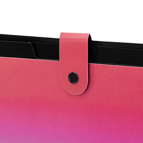 Папка-органайзер на кнопке 5 отделений, BRAUBERG GRADE, A4, розово-голубой градиент, 274091 - фото 5